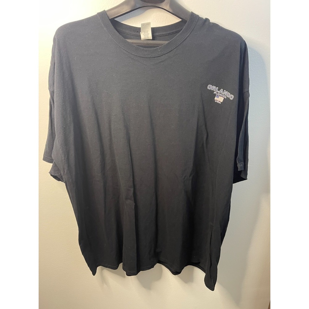 Gildan Heavy Cotton Orlando Florida USA Graphic T-Shirt Mens 4XL Black Tee